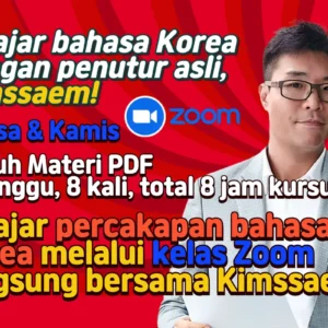 Kelas Percakapan Dasar Korea via Zoom